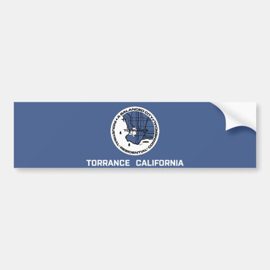 Vlag van Torrance (Californië) Bumpersticker (Voorkant)