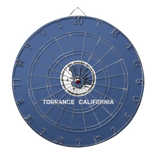 Vlag van Torrance (Californië) Dartbord (Voorkant)