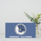 Vlag van Torrance (Californië) Kaart (Staand voorkant)