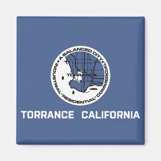 Vlag van Torrance (Californië) Magneet (Voorkant)