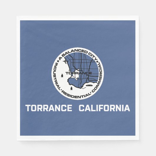 Vlag van Torrance (Californië) Servet (Voorkant)