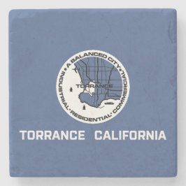 Vlag van Torrance (Californië) Stenen Onderzetter