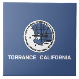 Vlag van Torrance (Californië) Tegeltje