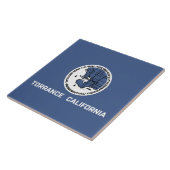Vlag van Torrance (Californië) Tegeltje (Zijkant)