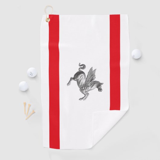 Vlag van Toscane (Italië) Golfhanddoek (Insitu)