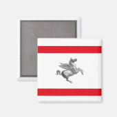 Vlag van Toscane, ITALIË Magneet (Voorkant / Achterkant)