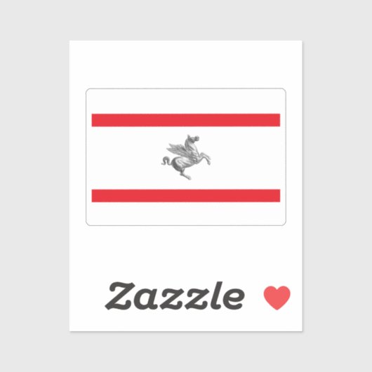 Vlag van Toscane, ITALIË Sticker (Vel)