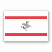 Vlag van Toscane, ITALIË Sticker (Voorkant)
