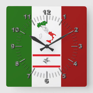 Vlag van Toscane (Italië) Vierkante Klok