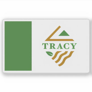 Vlag van Tracy, Californië, Verenigde Staten Sticker
