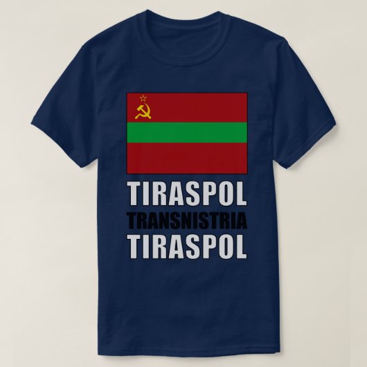 Vlag van Transnistrië T-shirt (Design voorkant)