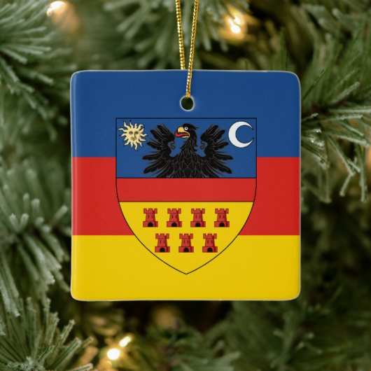 Vlag van Transsylvanië Keramisch Ornament (Boom)