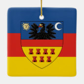 Vlag van Transsylvanië Keramisch Ornament (Achterkant)