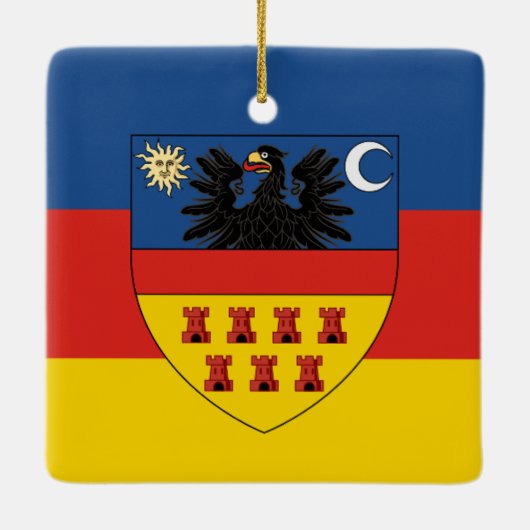 Vlag van Transsylvanië Keramisch Ornament (Achterkant)