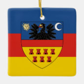 Vlag van Transsylvanië Keramisch Ornament (Voorkant)