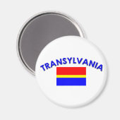 Vlag van Transsylvanië (met inscriptie) Magneet (Voorkant / Achterkant)