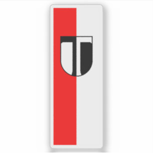 Vlag van Traun, Oostenrijk Sticker