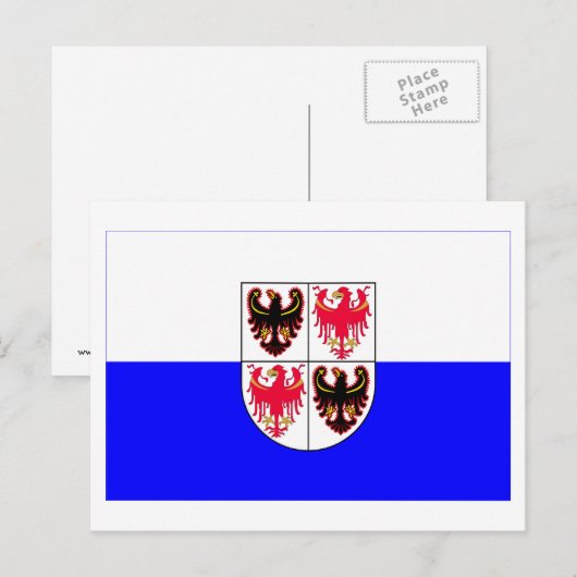 vlag van Trentino-Alto Adige Briefkaart (Voorkant / Achterkant)