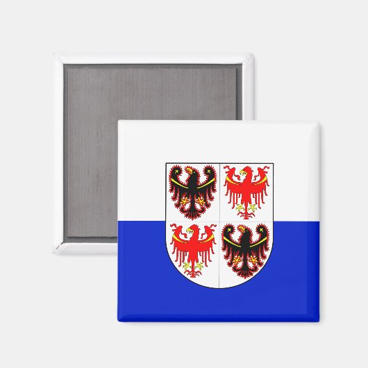Vlag van Trentino-Alto Adige (Italië) Magneet (Voorkant / Achterkant)