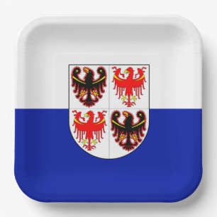 Vlag van Trentino-Alto Adige (Italië) Papieren Bordje
