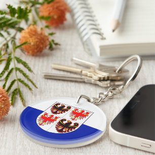 Vlag van Trentino-Alto Adige (Italië) Sleutelhanger