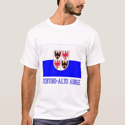 vlag van Trentino-Alto Adige met naam T-shirt (Voorkant)