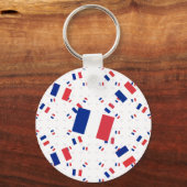 Vlag van Tricolor France in meerdere lagen: askew Sleutelhanger (Voorkant)