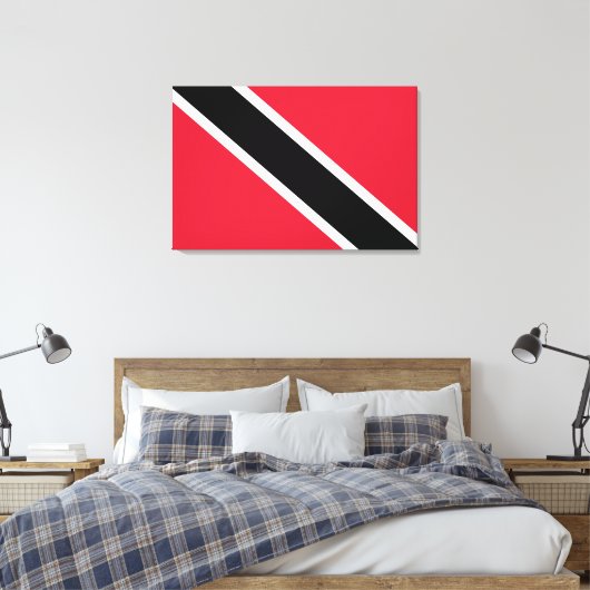 Vlag van Trinidad en Tobago Canvas Afdruk (Insitu (Slaapkamer))