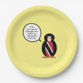 Vlag van Trinidad en Tobago die mevrouw Penguin sp Papieren Bordje (Voorkant)