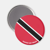 Vlag van Trinidad en Tobago die patriottisch is Magneet (Voorkant / Achterkant)