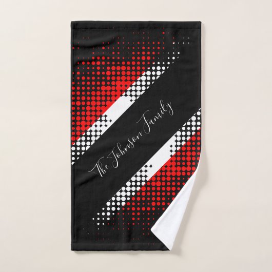 Vlag van Trinidad en Tobago Dot | Familienaam Bad Handdoek (Handdoek)
