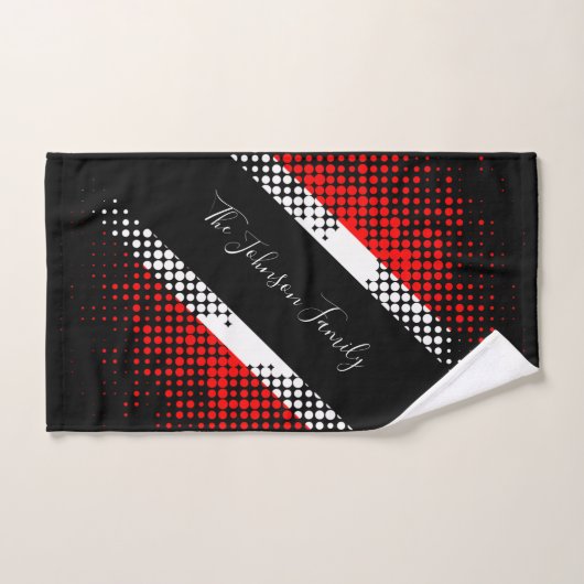 Vlag van Trinidad en Tobago Dot | Familienaam Bad Handdoek (Handdoek)