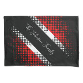 Vlag van Trinidad en Tobago Dot | Familienaam Kussensloop (Voorkant)