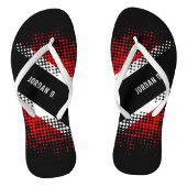 Vlag van Trinidad en Tobago Dot Pattern (Jouw naam Teenslippers (Voetbed)