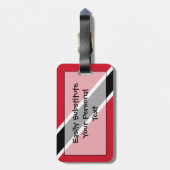 Vlag van Trinidad en Tobago Easy ID Personal Bagagelabel (Achterkant verticaal)