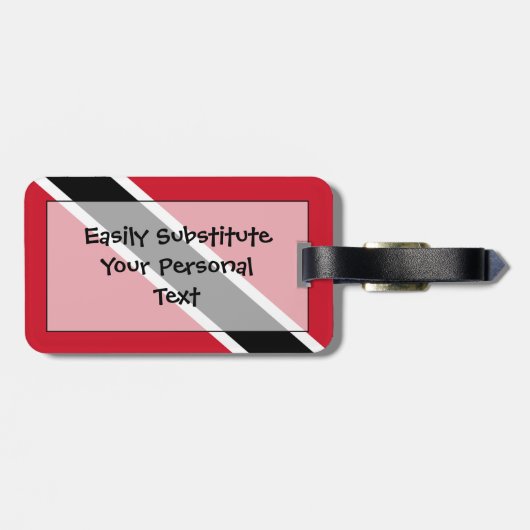 Vlag van Trinidad en Tobago Easy ID Personal Bagagelabel (Achterkant horizontaal)