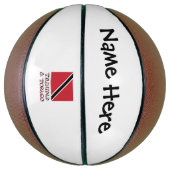 Vlag van Trinidad en Tobago en Trinidadian met naa Basketbal (Verticaal)