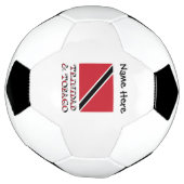 Vlag van Trinidad en Tobago en Trinidadian met naa Voetbal (Gedraaid)
