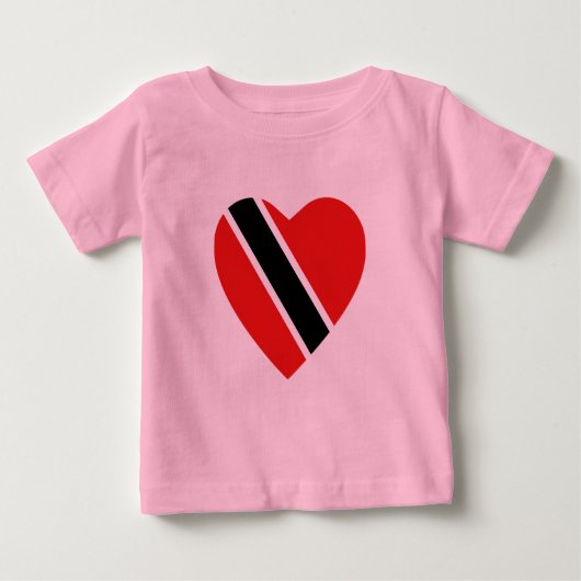 Vlag van Trinidad en Tobago Hart T-Shirt (Voorkant)