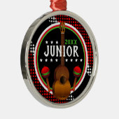 Vlag van Trinidad en Tobago - Jouw naam / Jaar Metalen Ornament (Rechts)