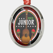 Vlag van Trinidad en Tobago - Jouw naam / Jaar Metalen Ornament (Links)