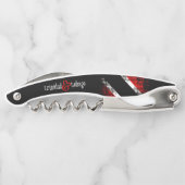 Vlag van Trinidad en Tobago (Jouw naam) Kurkentrekker (Achterkant)