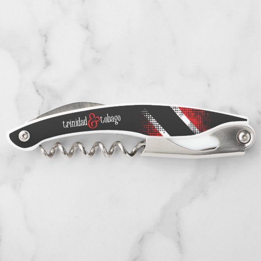 Vlag van Trinidad en Tobago (Jouw naam) Kurkentrekker (Achterkant)