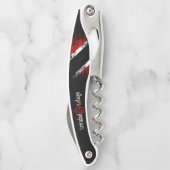 Vlag van Trinidad en Tobago (Jouw naam) Kurkentrekker (Achterkant)