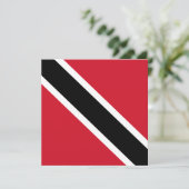 Vlag van Trinidad en Tobago Kaart (Staand voorkant)