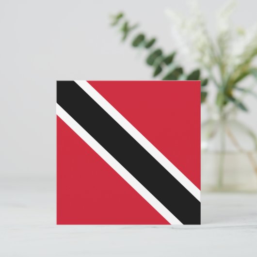 Vlag van Trinidad en Tobago Kaart (Staand voorkant)