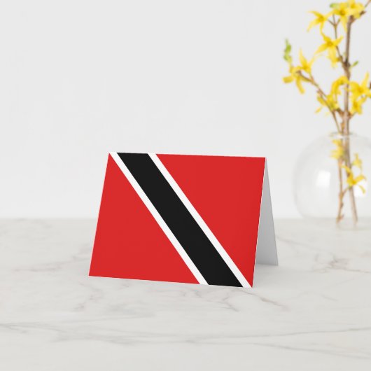 Vlag van Trinidad en Tobago Kaart (Gele Bloem)