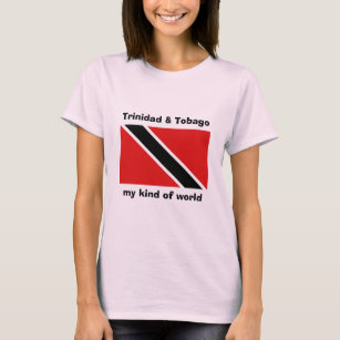 Vlag van Trinidad en Tobago + Kaart + Tekst T-Shir T-shirt