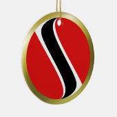 Vlag van Trinidad en Tobago Keramisch Ornament (Rechts)