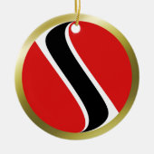 Vlag van Trinidad en Tobago Keramisch Ornament (Voorkant)